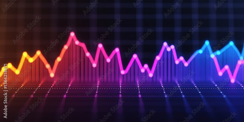 Abstract financial data representation showcasing rising trend lines with vibrant colors, symbolizing growth and positive market dynamics. Abstract financial data representation showcasing rising trend lines with vibrant colors, symbolizing growth and positive market dynamics.