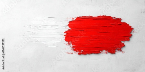 Wallpaper Mural Bold red paint on an immaculate white wall showcasing minimalist abstract design for a contemporary atmosphere Torontodigital.ca