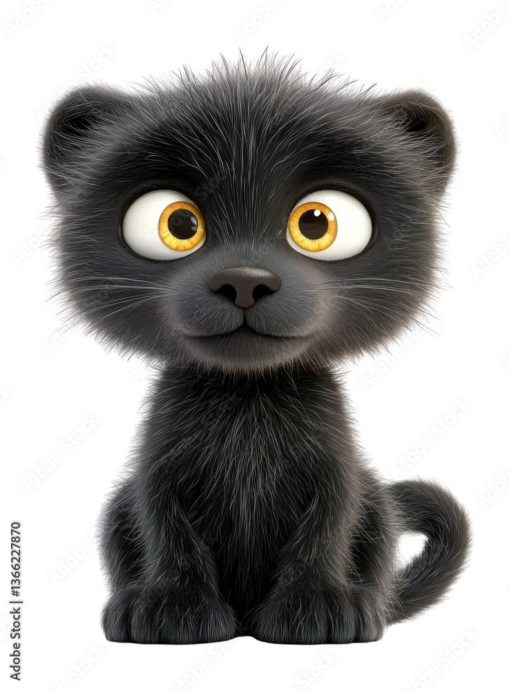Fototapeta premium PNG Panther illustration cartoon animal.