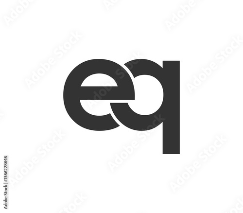 Free Download EQ creative geometric initial based modern and minimal logo. Letter e q trendy fonts. - GFXLoad