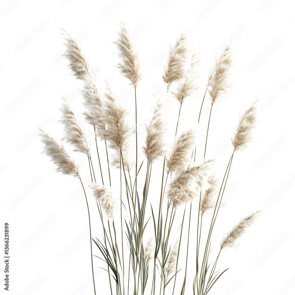 Dense Patch of Marsh Grasses with Feathery Flow Isolated on Transparent Background Dense Patch of Marsh Grasses with Feathery Flow Isolated on Transparent Background