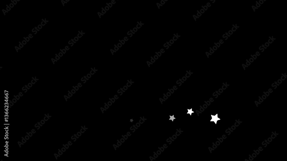 Multiple gray and white stars of varying sizes scattered across a solid black background, creating a serene yet dynamic cosmic pattern that evokes mystery and wonder Multiple gray and white stars of varying sizes scattered across a solid black background, creating a serene yet dynamic cosmic pattern that evokes mystery and wonder