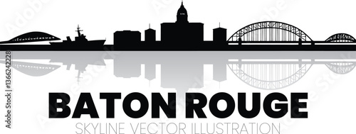 Baton Rouge Minimalist Print – Elegant Monochrome Design