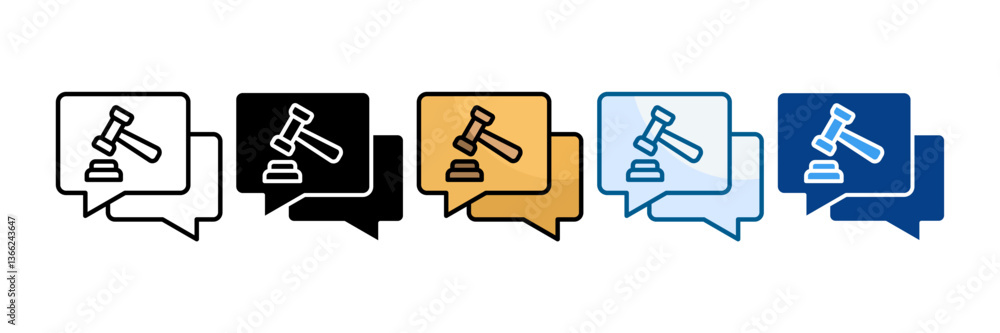 Legal Consultation Icon Set Multiple Style Collection Legal Consultation Icon Set Multiple Style Collection