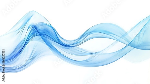 Obraz na płótnie Abstract Blue Waves Graphic Design Element for Modern Backgrounds and Presentations with Smooth Curves. w salonie