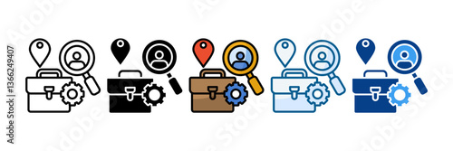 Recruitment Services Icon Set Multiple Style Collection