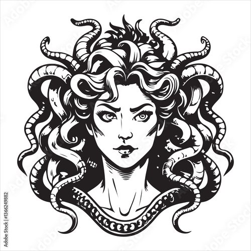 Mythical Medusa Portrait Beauty Meets Intrigue