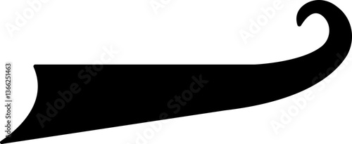 Sporty swirling tail icon in flat. isolated on transparent background