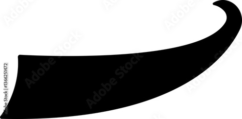 Sporty swirling tail icon in flat. isolated on transparent background