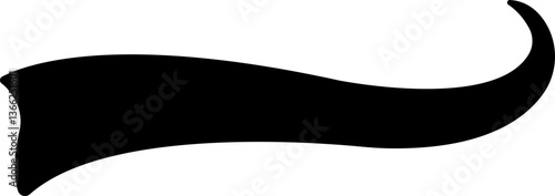 Sporty swirling tail icon in flat. isolated on transparent background