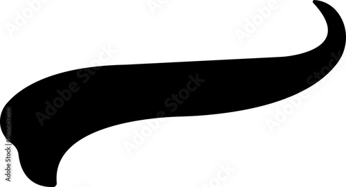 Sporty swirling tail icon in flat. isolated on transparent background