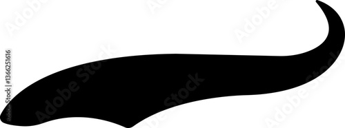 Sporty swirling tail icon in flat. isolated on transparent background