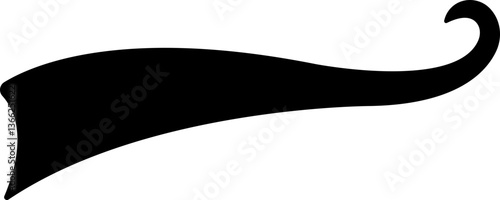 Sporty swirling tail icon in flat. isolated on transparent background