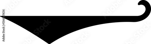 Sporty swirling tail icon in flat. isolated on transparent background