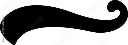 Sporty swirling tail icon in flat. isolated on transparent background