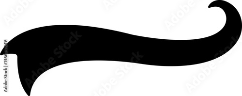 Sporty swirling tail icon in flat. isolated on transparent background