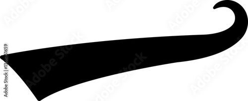 Sporty swirling tail icon in flat. isolated on transparent background