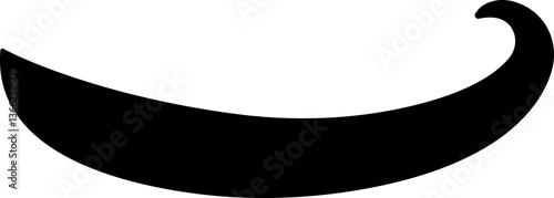 Sporty swirling tail icon in flat. isolated on transparent background
