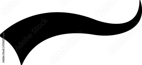 Sporty swirling tail icon in flat. isolated on transparent background