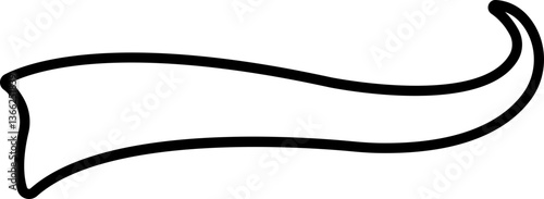 Sporty swirling tail icon in line. isolated on transparent background