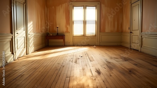 Wallpaper Mural Sunlit Empty Room: A Glimpse into a Historical House's Aged Beauty Torontodigital.ca