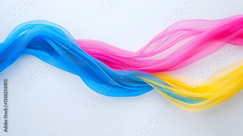 Wallpaper Mural Abstract Colorful Fabric Waves Design Torontodigital.ca