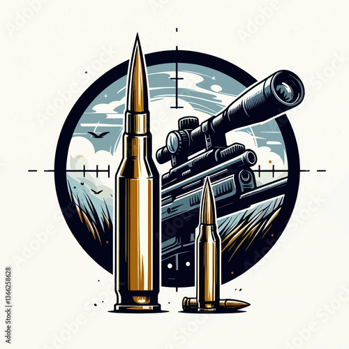 A cartoonish illustration of a bullet