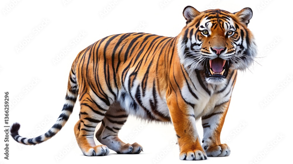 Obraz premium Tiger isolated on white background