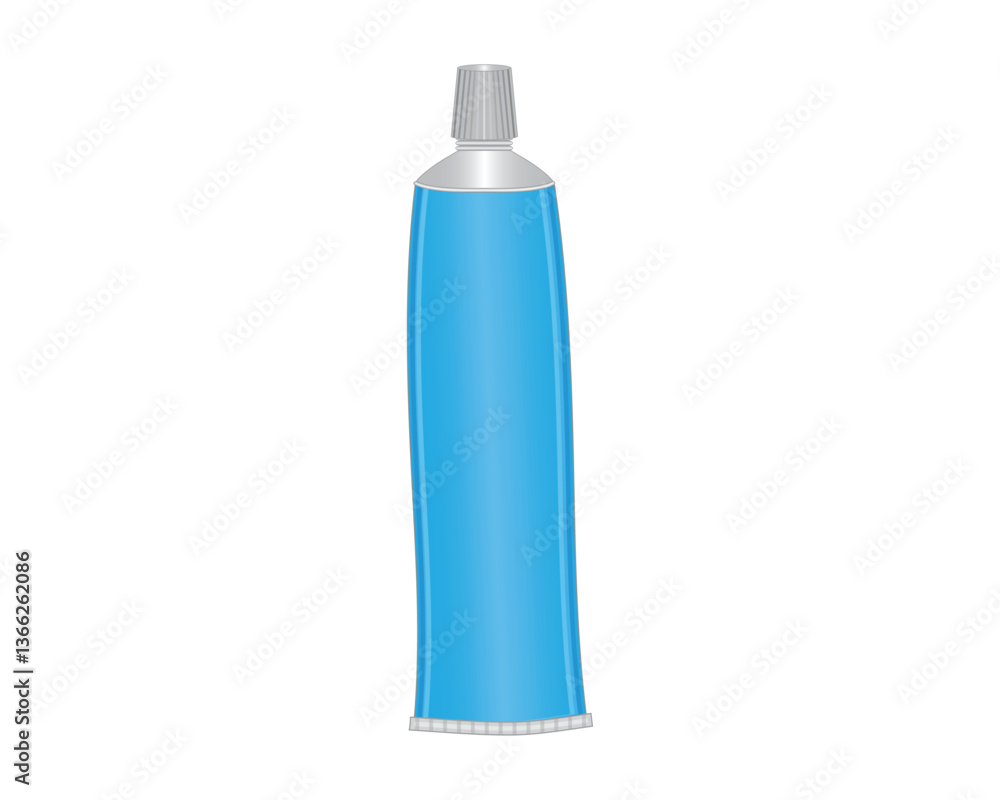 vector design of a blue toothpaste container commonly used for cleaning teeth vector design of a blue toothpaste container commonly used for cleaning teeth