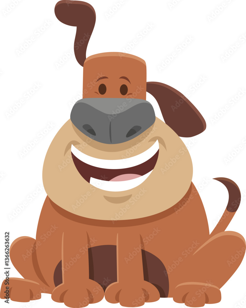 cartoon brown spotted dog animal character