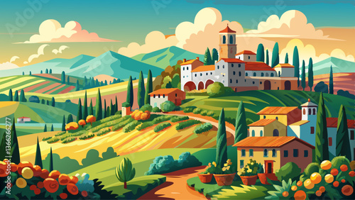 Tuscany scenery, Italy