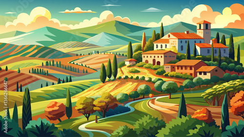 Tuscany scenery, Italy