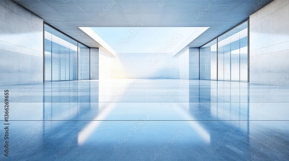 Modern Concrete Architectural Interior Space Modern Concrete Architectural Interior Space