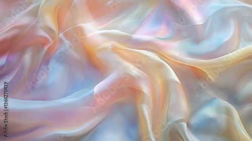 Abstract flowing pastel fabric texture background with gentle folds and dreamy light blending perfectly.