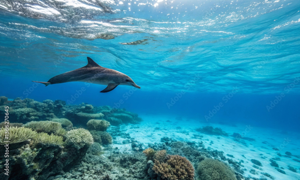 Obraz premium Evolution and unique features of dolphins as aquatic mammals