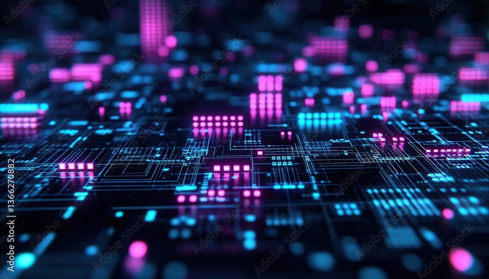 Obraz premium Abstract Circuit Board Network Design