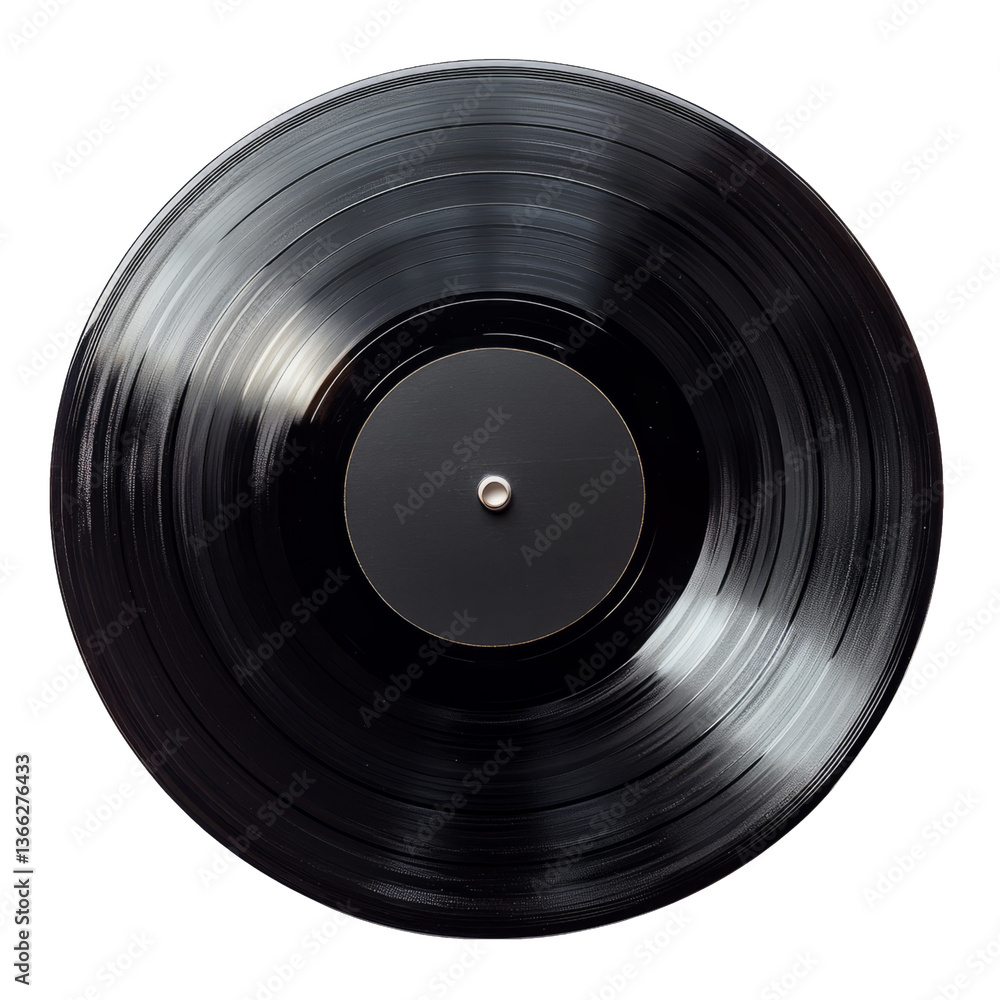 Isolated Vinyl Record on Transparent Background for Creative Use Isolated Vinyl Record on Transparent Background for Creative Use