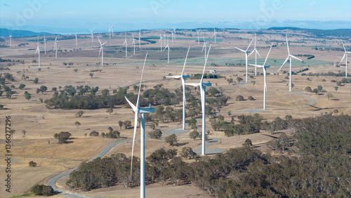 wind powered turbine farm south of Sydney,Australia.