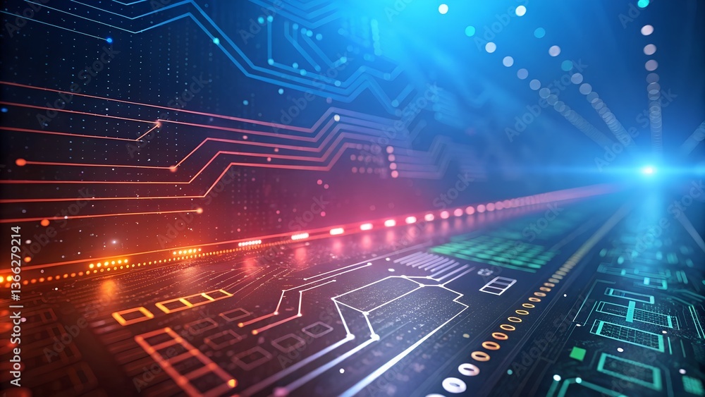 Fototapeta premium abstract technology background with circuit board