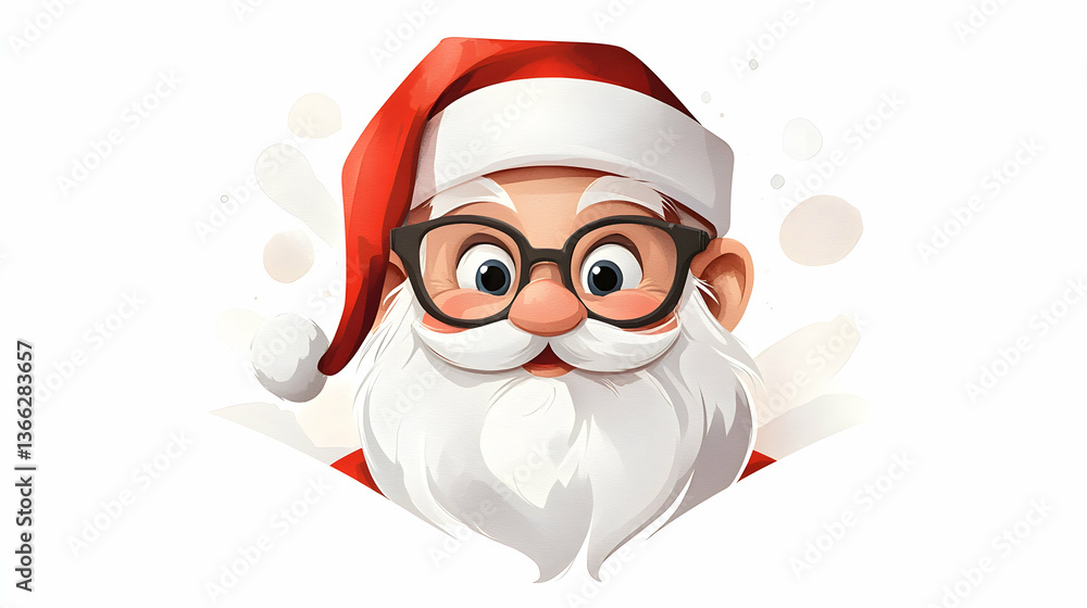 Joyful Santa Claus Portrait Pixel Art Illustration Joyful Santa Claus Portrait Pixel Art Illustration