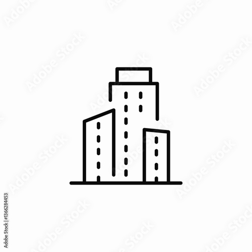company buildings icon sign vector