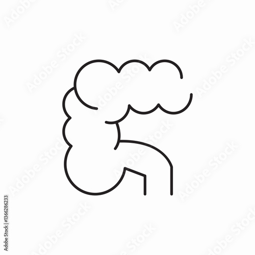 intestine organs icon sign vector