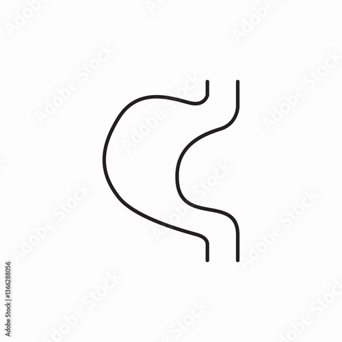 stomach organ icon sign vector