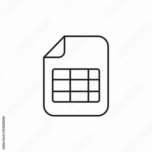 table document icon sign vector