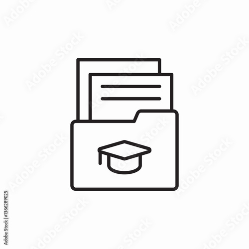 university folder icon sign vector