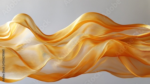 Abstract Golden Fabric Waves: Luxurious, Flowing Texture Background for Design, Arts and Creative Projects, Modern Aesthetic.