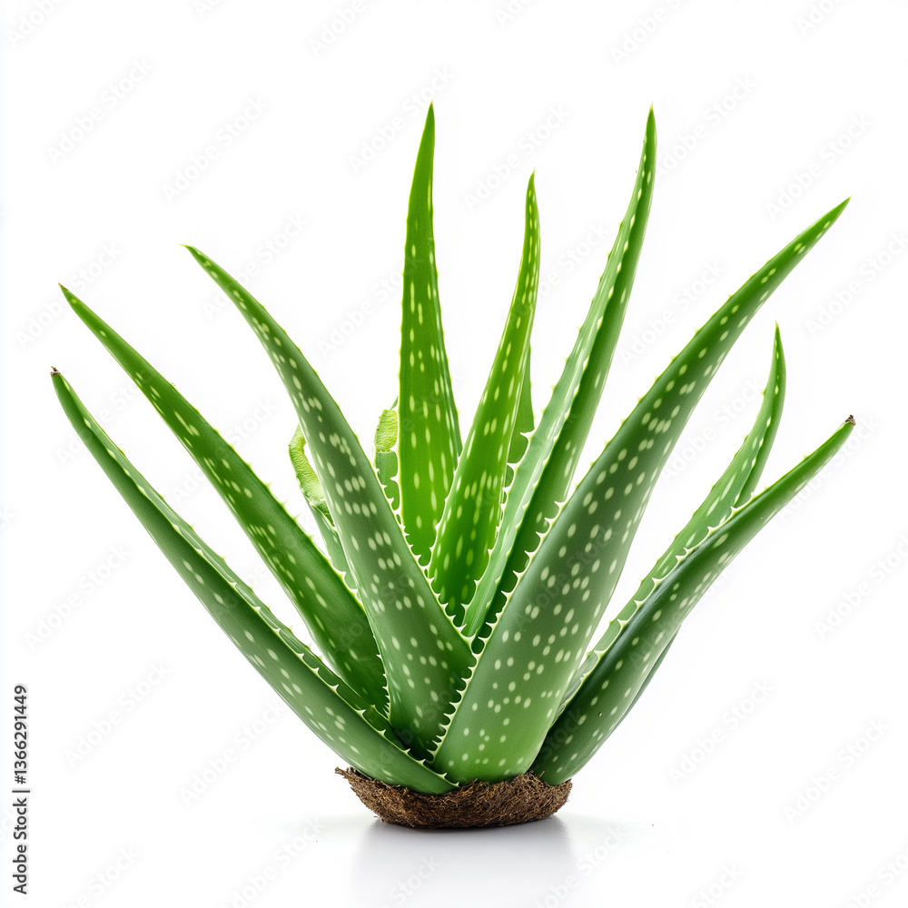 aloe vera plant, Isolated on white Background. aloe vera plant, Isolated on white Background.