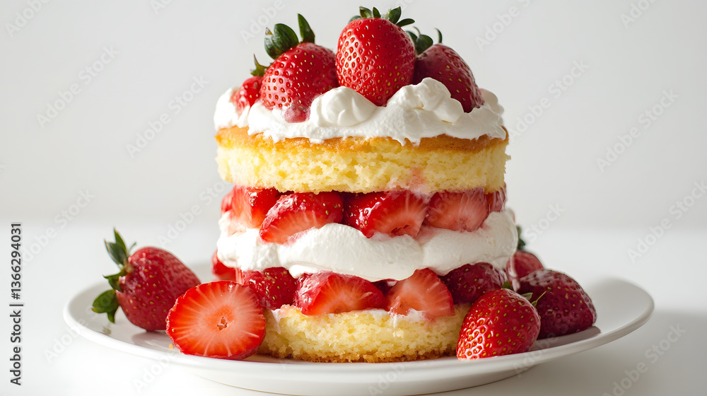 Classic Strawberry Shortcake with Soft Biscuits, Sweet Strawberries, and Creamy Whipped Topping Classic Strawberry Shortcake with Soft Biscuits, Sweet Strawberries, and Creamy Whipped Topping