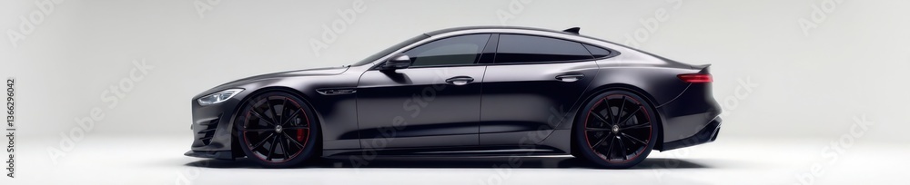 Sleek sedan with sloping roofline and angular front fascia, cars, transportation Sleek sedan with sloping roofline and angular front fascia, cars, transportation