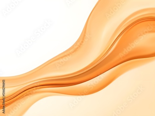 Abstract background with transparent fluid neon wave, glossy shiny effect generative ai